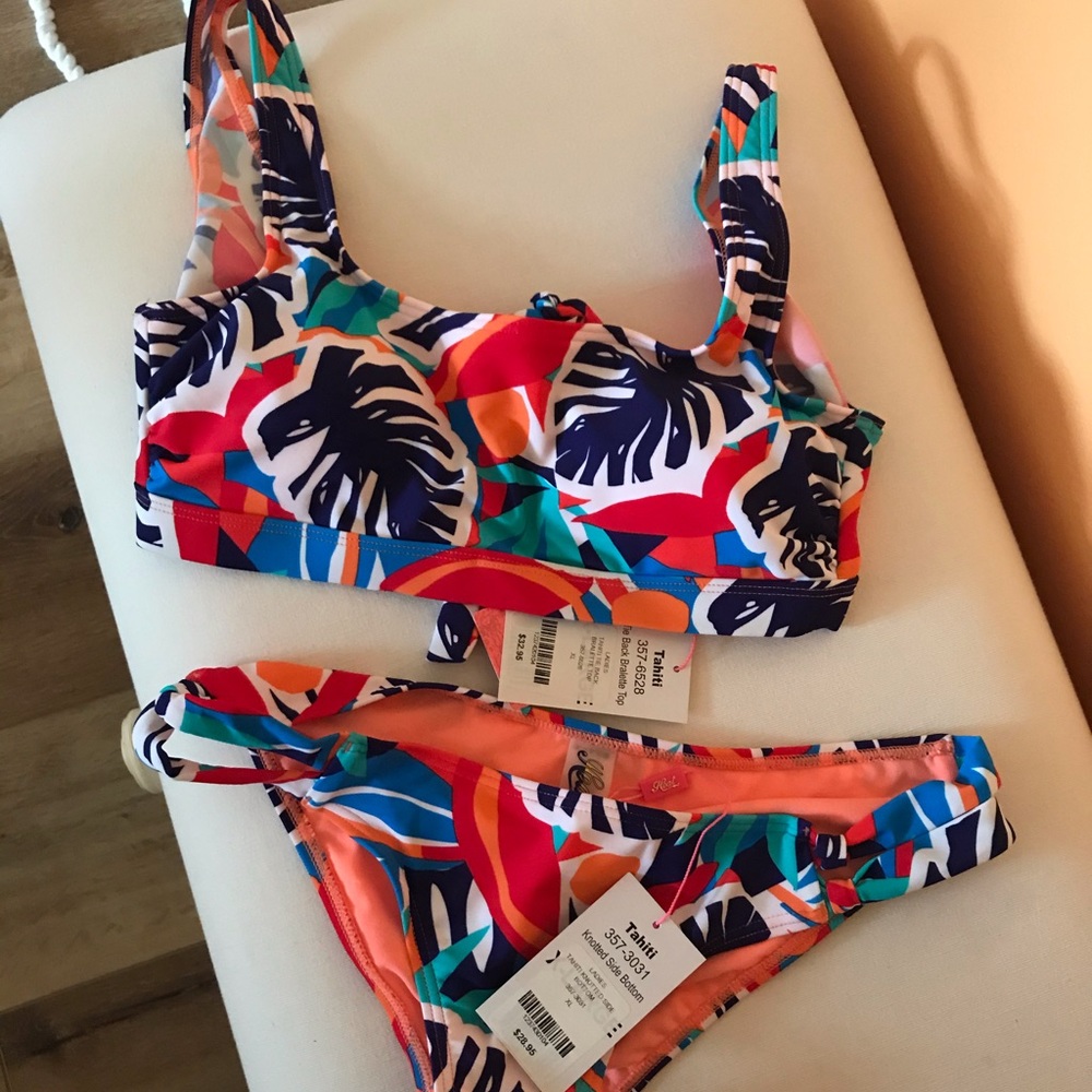 Tahiti palm print bikini